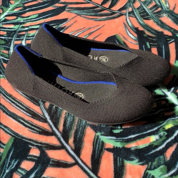 ROTHYS Black Ballet Flats Size 6 - Picture 1 of 8